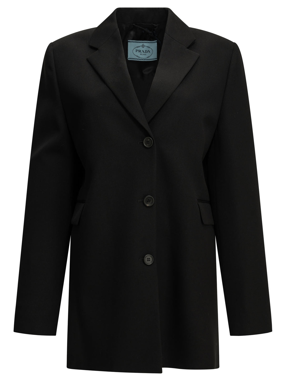 Prada Single-breasted wool blazer - Black