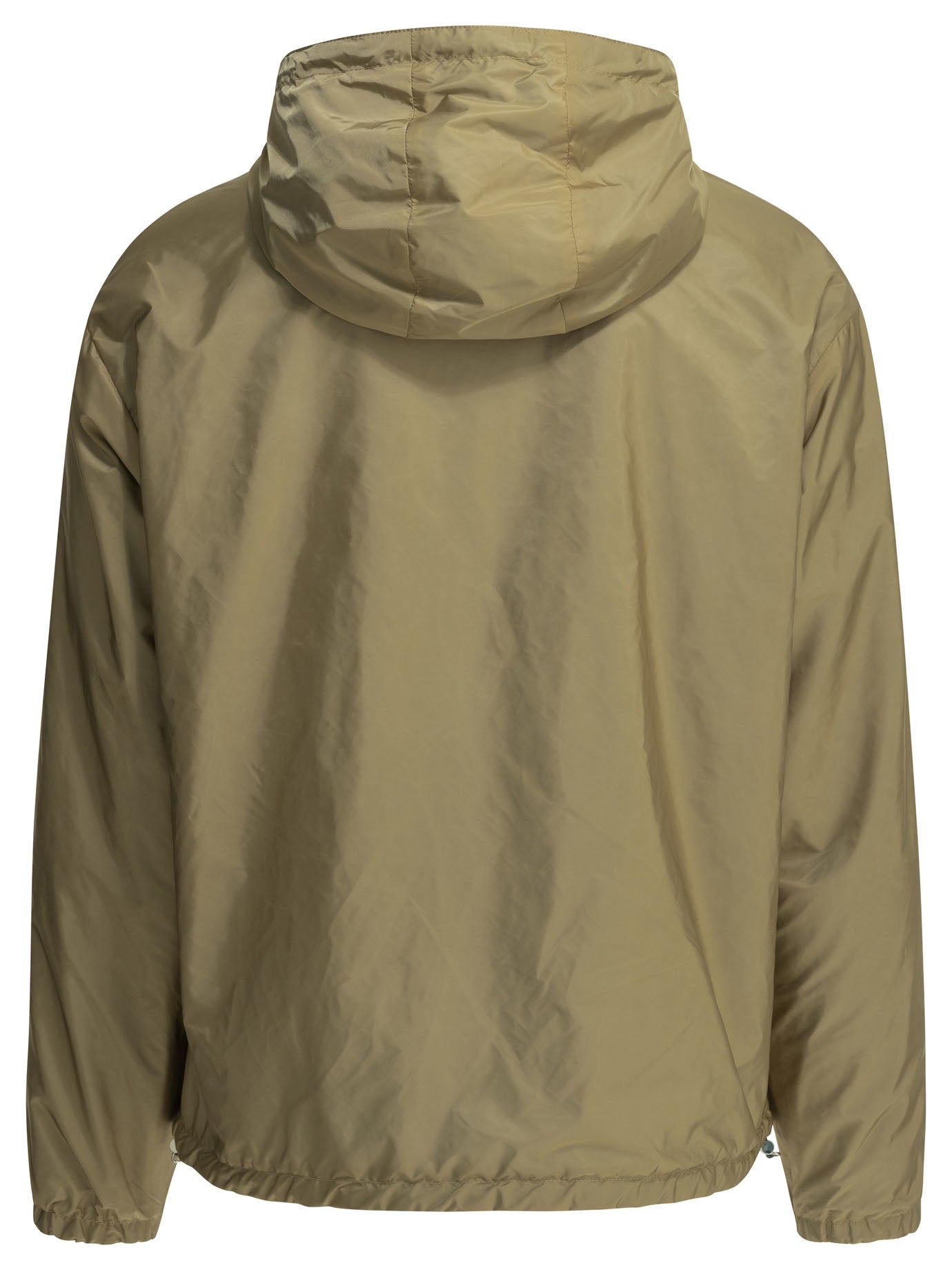 Prada Reversible windbreaker jacket with logo - Beige