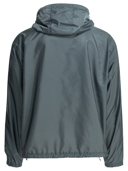 Prada Reversible windbreaker jacket with logo - Beige