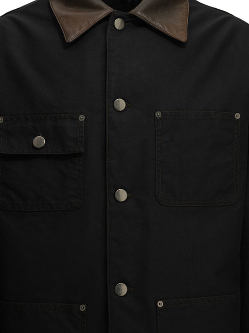 Prada Short down jacket made of technical cotton - Black