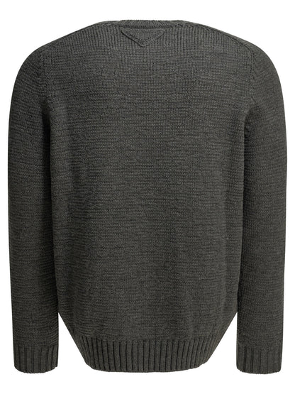 Prada Crewneck sweater made of virgin wool - Grey
