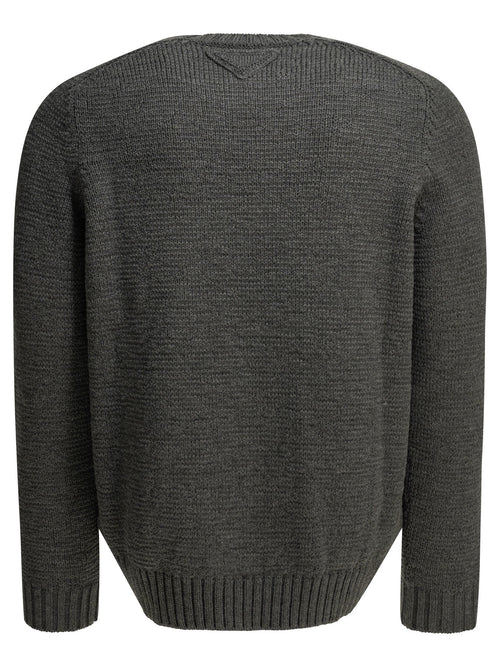 Prada Crewneck sweater made of virgin wool - Grey