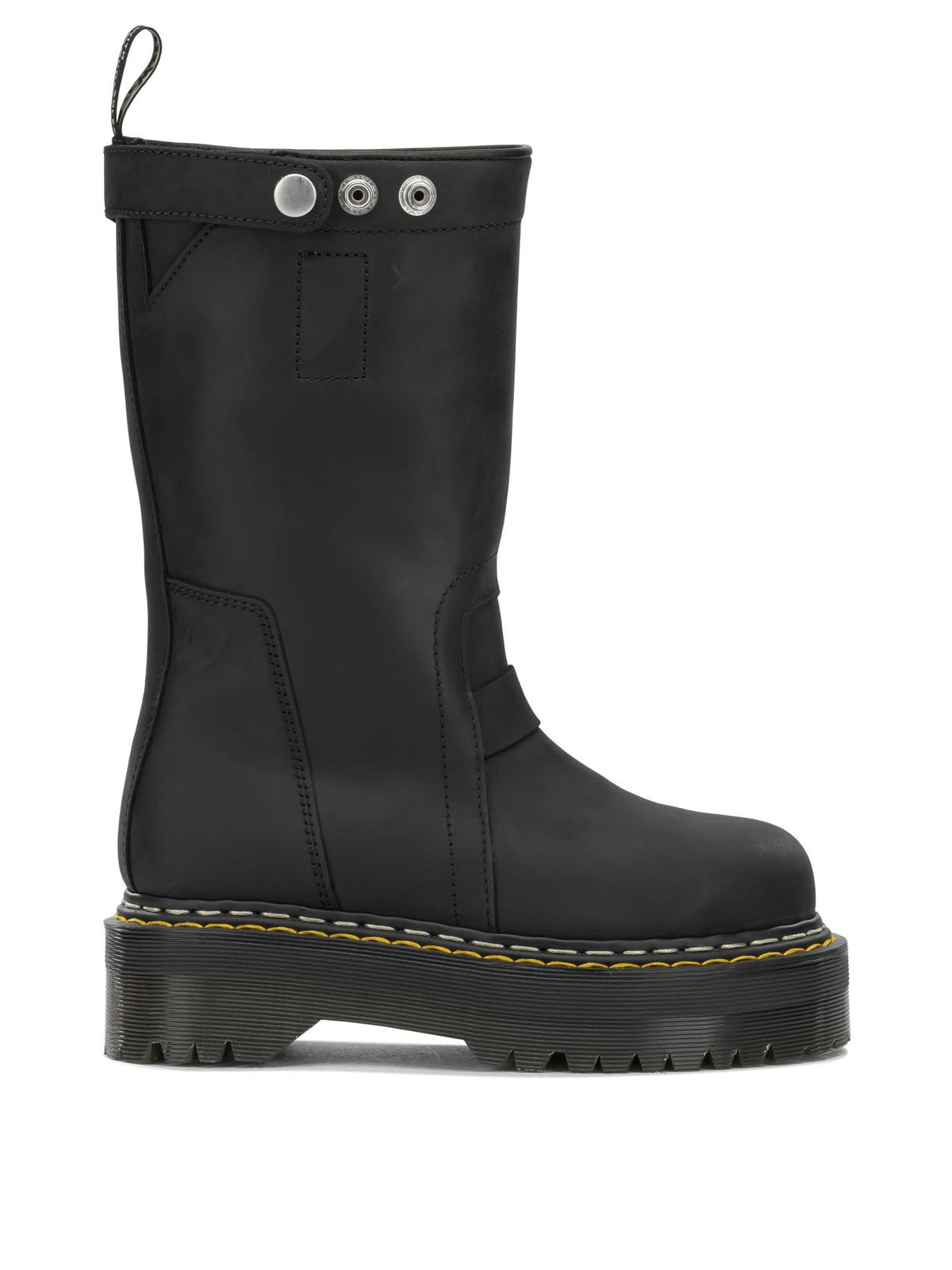 Rick Owens "Rick Owens x Dr. Martens - Quad Sole" Pull-On Ankle Boots - Black