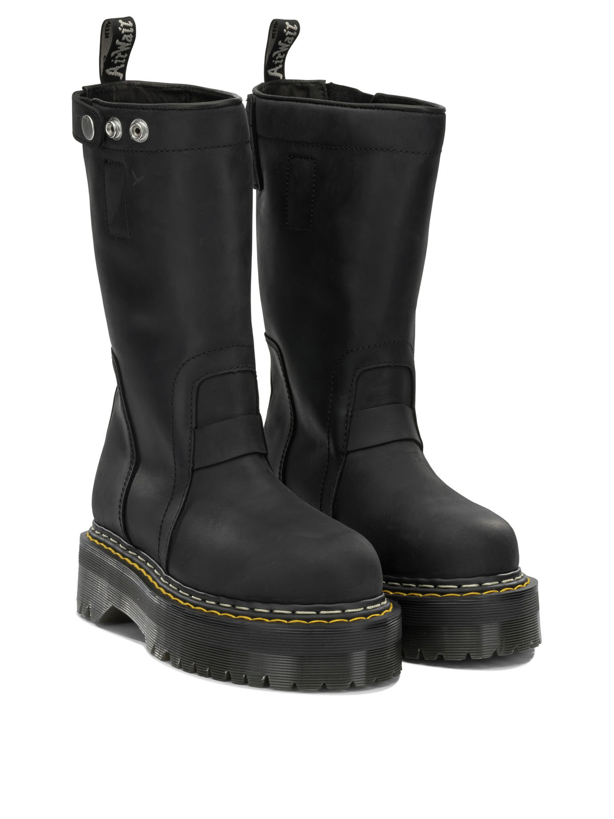 Rick Owens "Rick Owens x Dr. Martens - Quad Sole" Pull-On Ankle Boots - Black