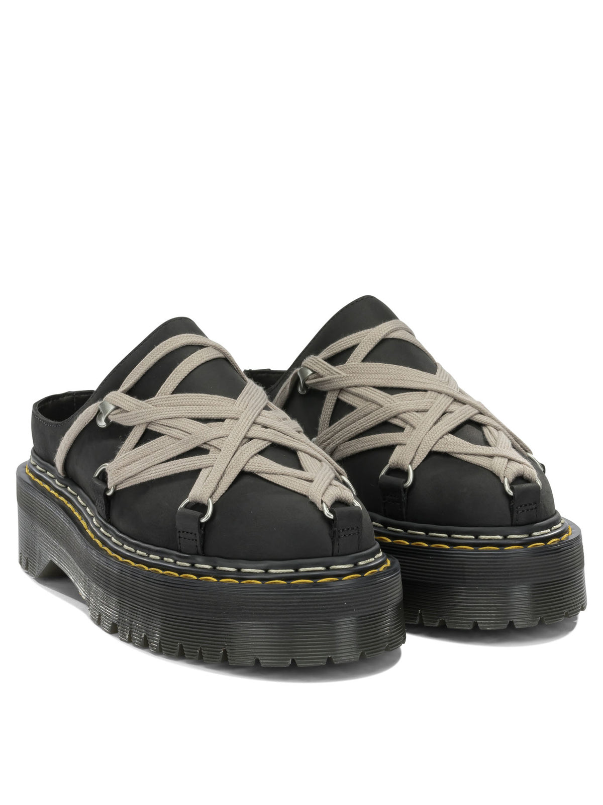 Rick Owens "Rick Owens x Dr. Martens - Quad Sole Megalace" Mules - Black