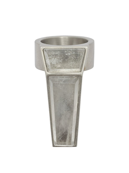 Rick Owens "Crystal Trunk" Ring - Silver