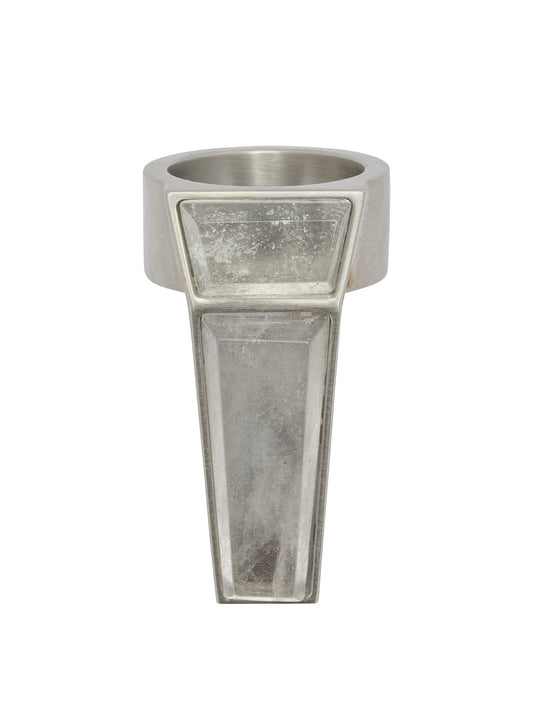 Rick Owens "Crystal Trunk" Ring - Silver