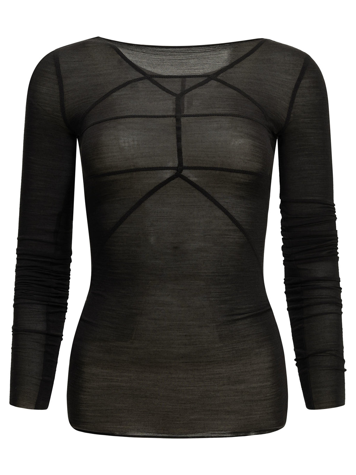 Rick Owens "LS Temple T" Casual Top - Black
