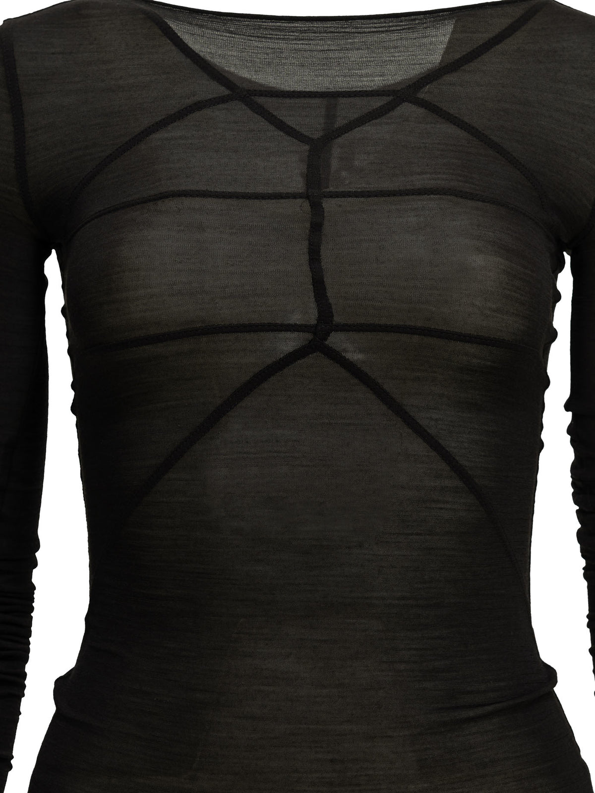 Rick Owens "LS Temple T" Casual Top - Black