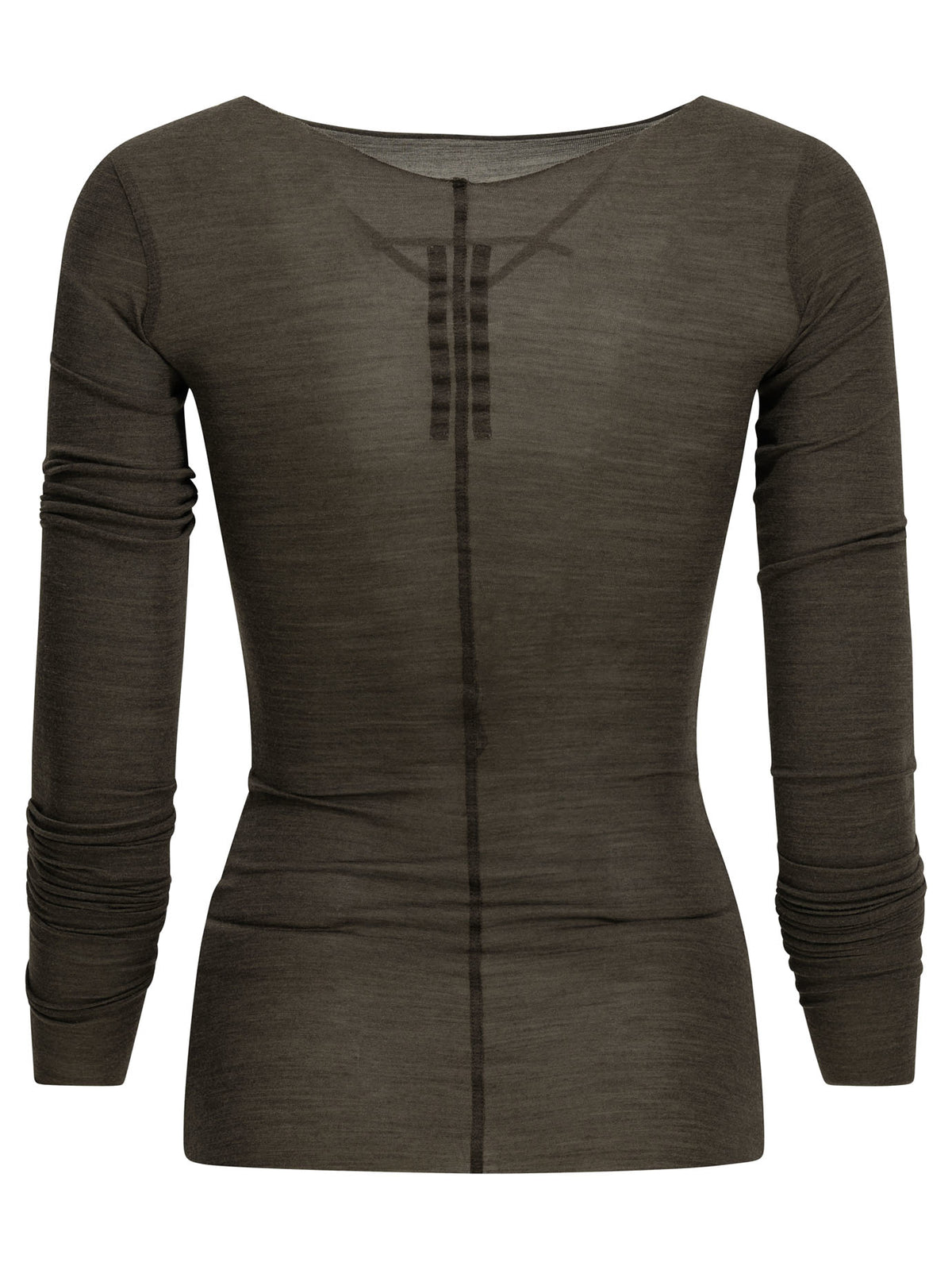 Rick Owens "LS Temple T" Casual Top - Brown