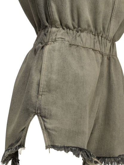 Rick Owens "Crater" Shorts with Elastic Waistband - Light Blue
