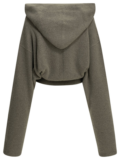 Rick Owens Cashmere-blend hooded sweater - Grey
