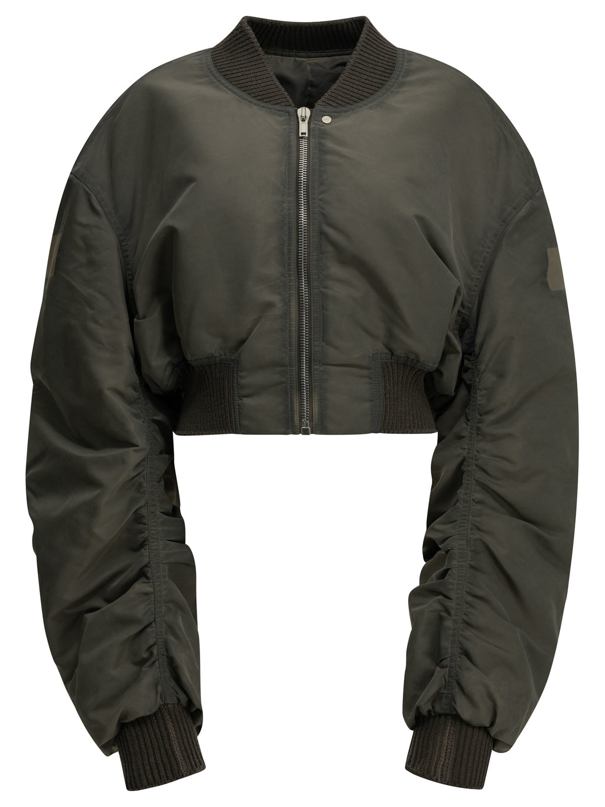 Rick Owens "Secchia Cropped Flight" Bomber Jacket - Grey