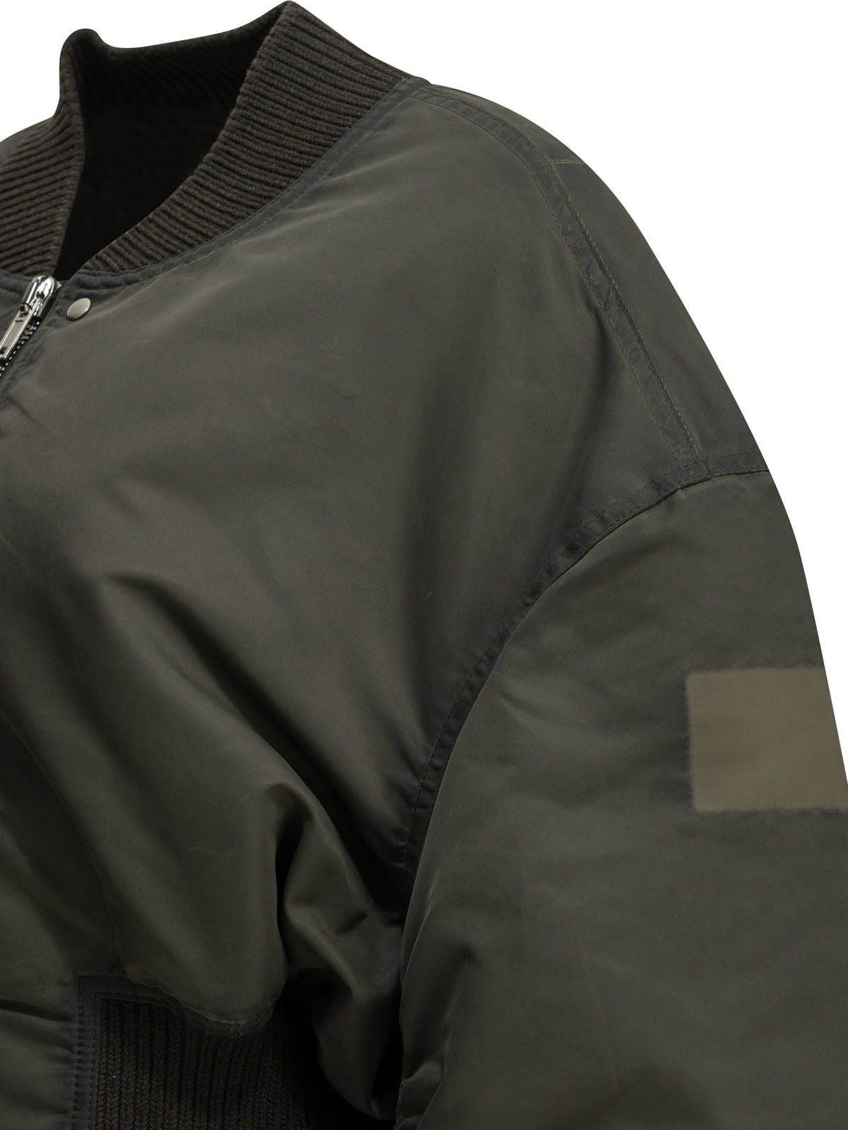 Rick Owens "Secchia Cropped Flight" Bomber Jacket - Grey