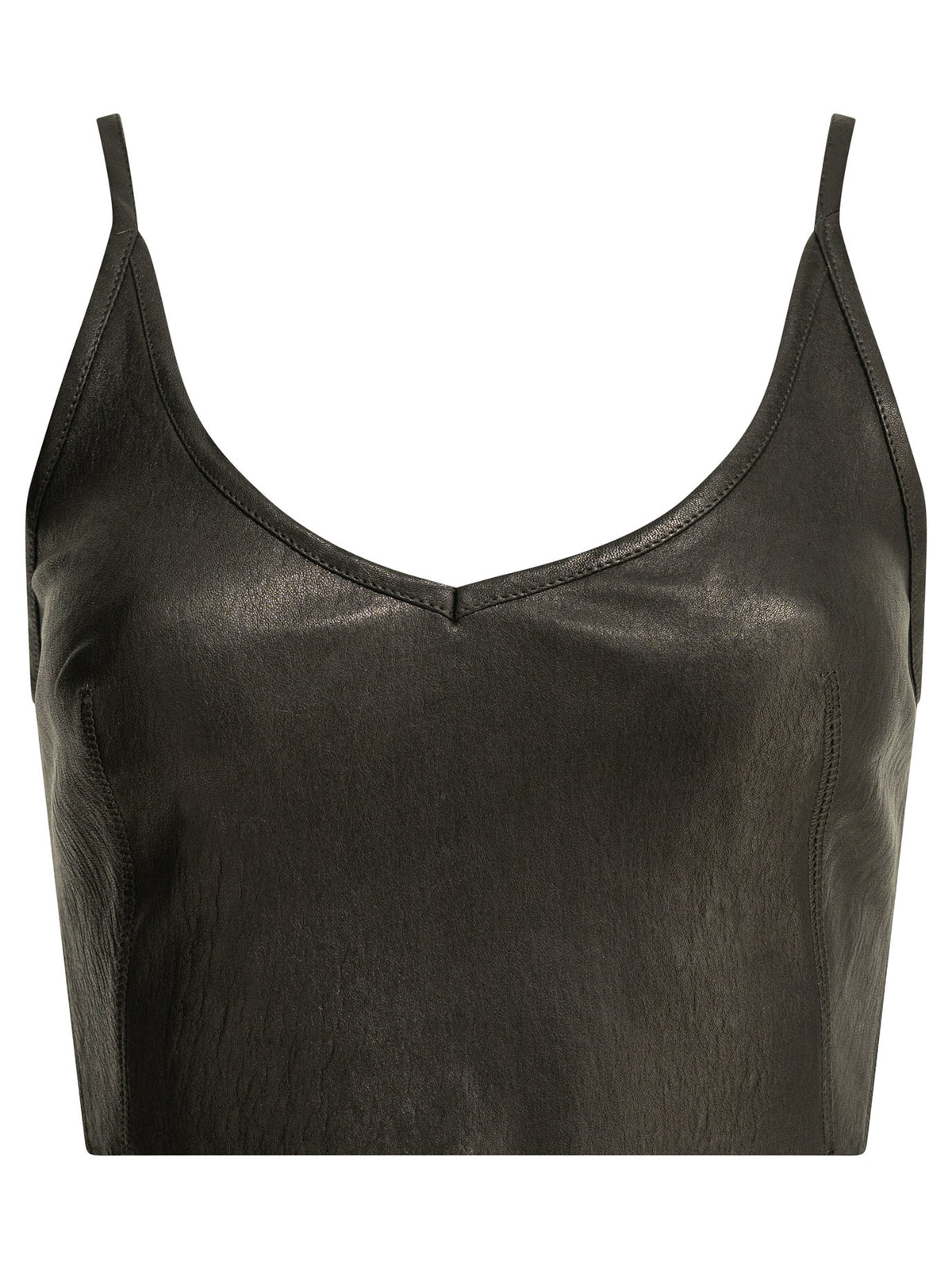 Rick Owens Leather bra top - Black