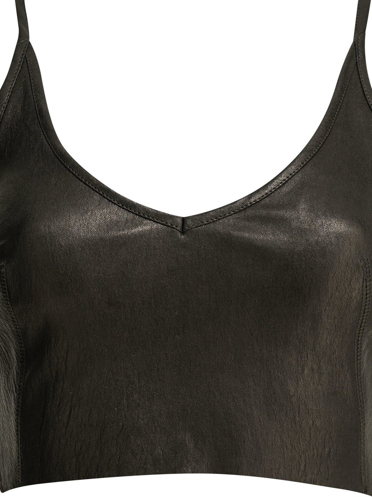 Rick Owens Leather bra top - Black