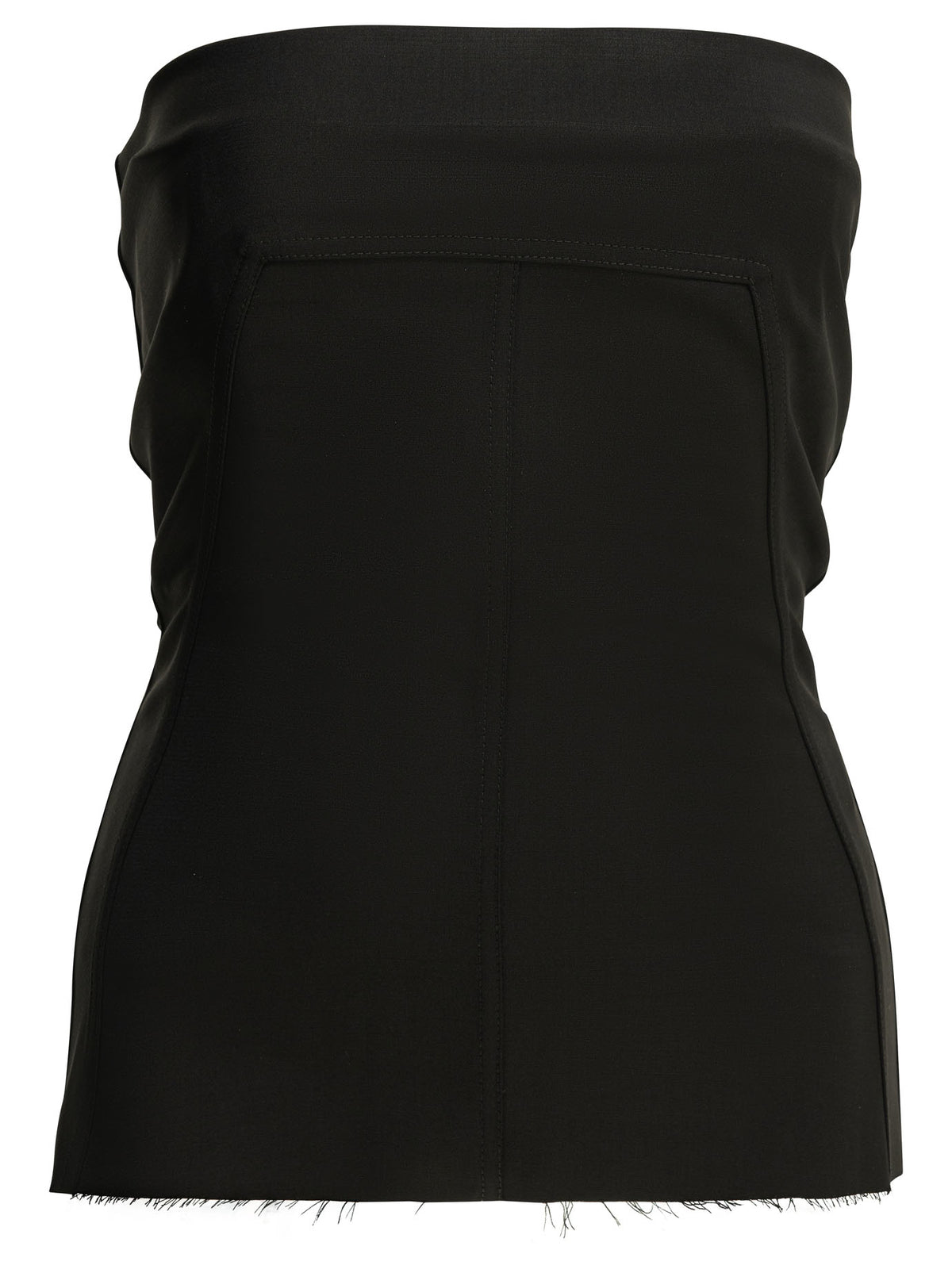 Rick Owens Wool crepe bustier top - Black