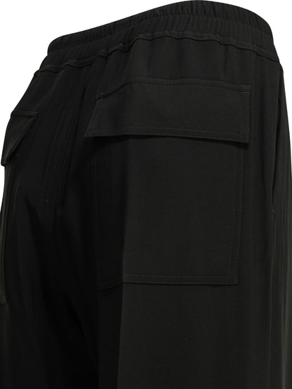 Rick Owens "Dietrich Drawstring" Parachute Pants - Black
