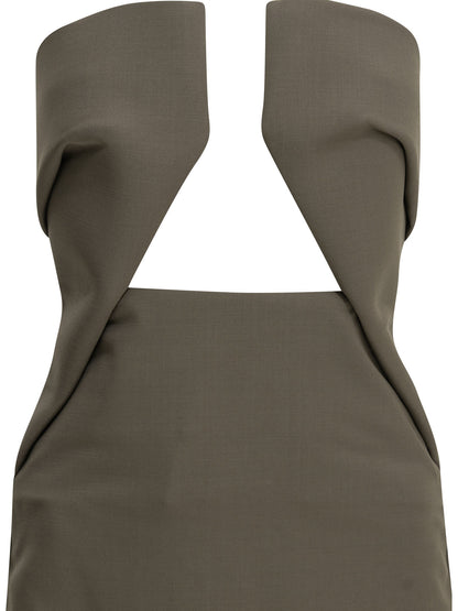 Rick Owens "Prong" Long Dress - Grey