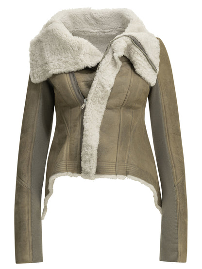 Rick Owens "Naska" Shearling Jacket - Grey