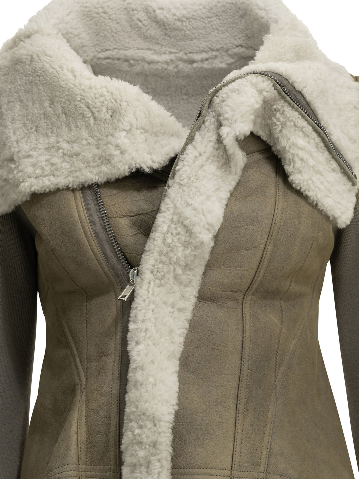 Rick Owens "Naska" Shearling Jacket - Grey