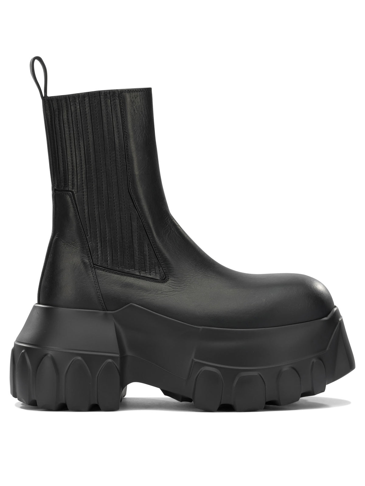 Rick Owens "Beatle Mega Tractor" Pull-On Boots - Black