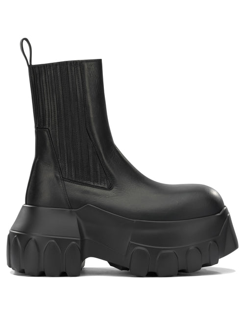 Rick Owens "Beatle Mega Tractor" Pull-On Boots - Black