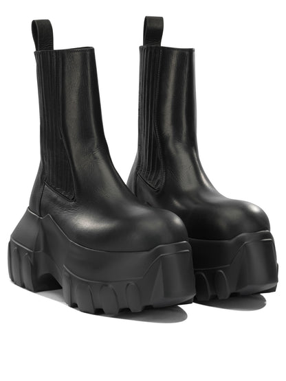 Rick Owens "Beatle Mega Tractor" Pull-On Boots - Black