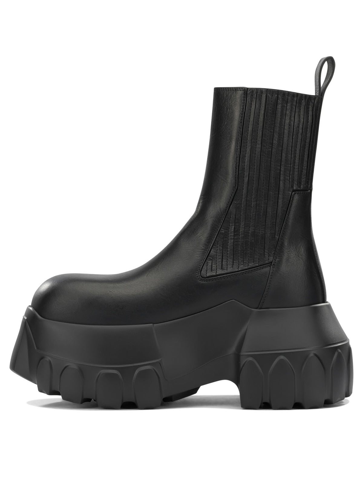 Rick Owens "Beatle Mega Tractor" Pull-On Boots - Black