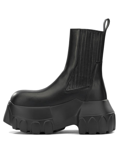 Rick Owens "Beatle Mega Tractor" Pull-On Boots - Black