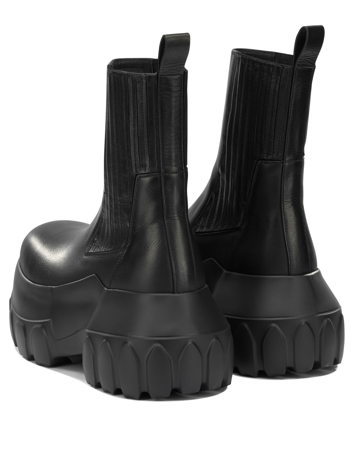 Rick Owens "Beatle Mega Tractor" Pull-On Boots - Black