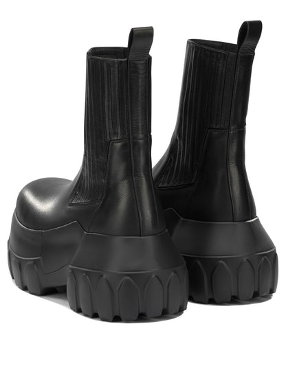 Rick Owens "Beatle Mega Tractor" Pull-On Boots - Black