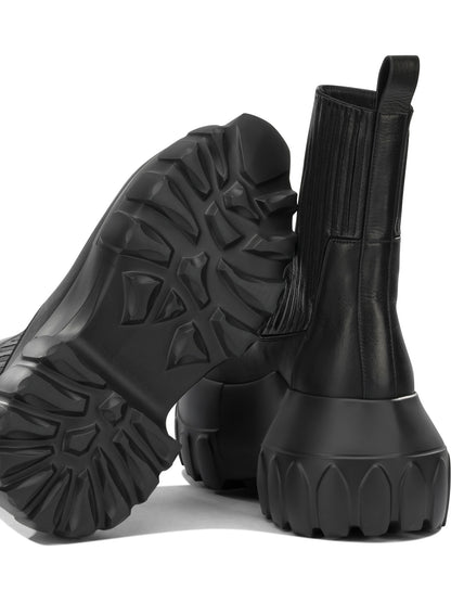 Rick Owens "Beatle Mega Tractor" Pull-On Boots - Black