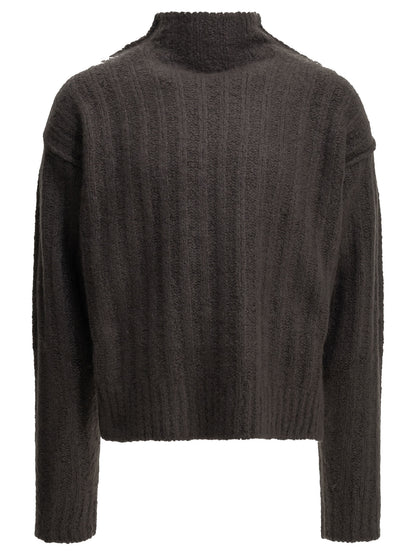 Rick Owens Cashmere and silk turtleneck sweater - Grey