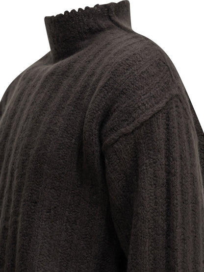 Rick Owens Cashmere and silk turtleneck sweater - Grey