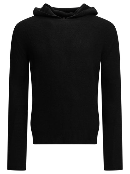 Rick Owens "Hooded Pull" Hooded Sweater - Black
