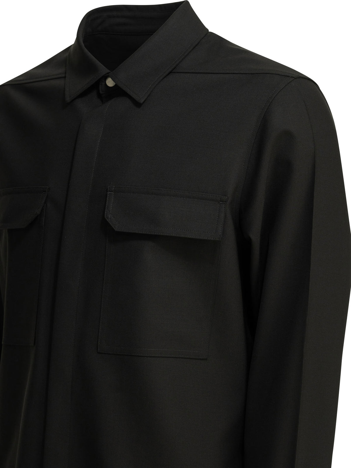 Rick Owens "Outershirt" Casual Shirt - Black