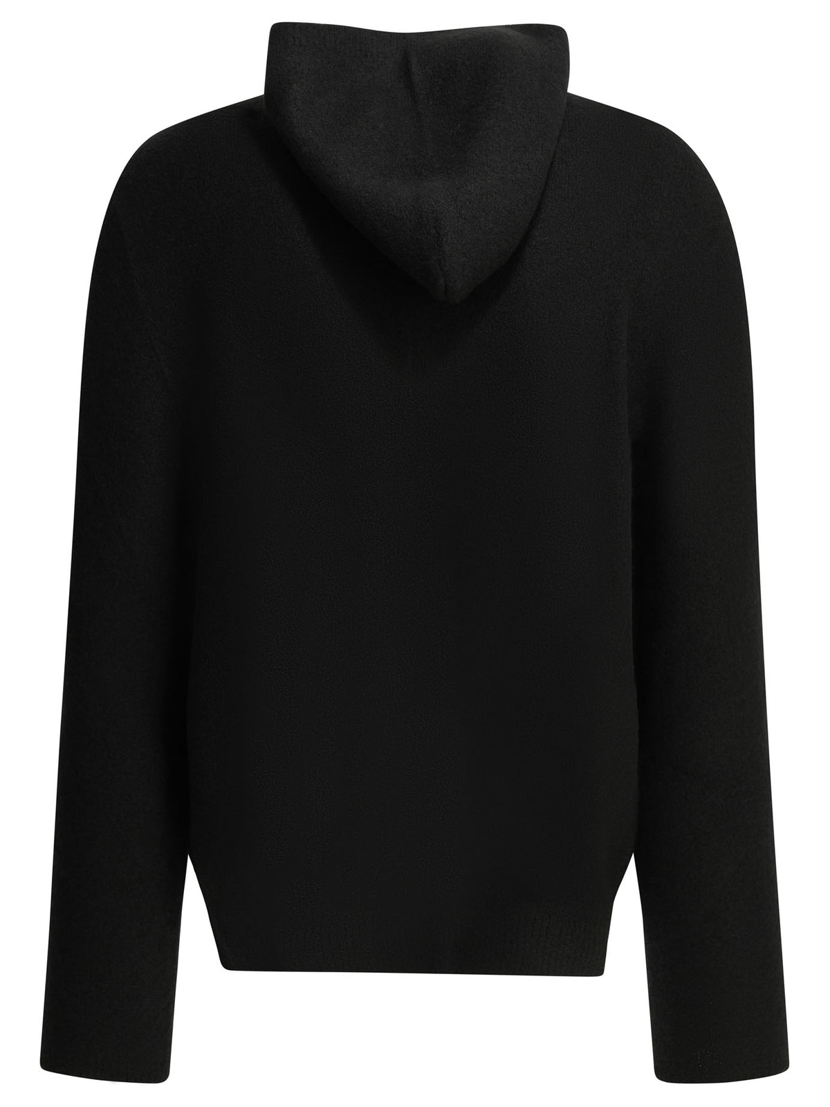 Rick Owens Zipper and hooded sweater - Black