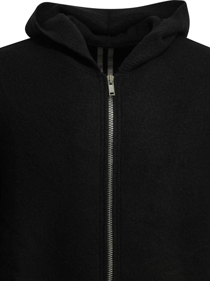 Rick Owens Zipper and hooded sweater - Black