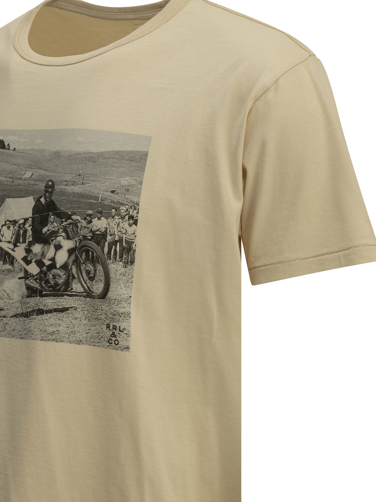 RRL Printed crew-neck T-shirt - Beige