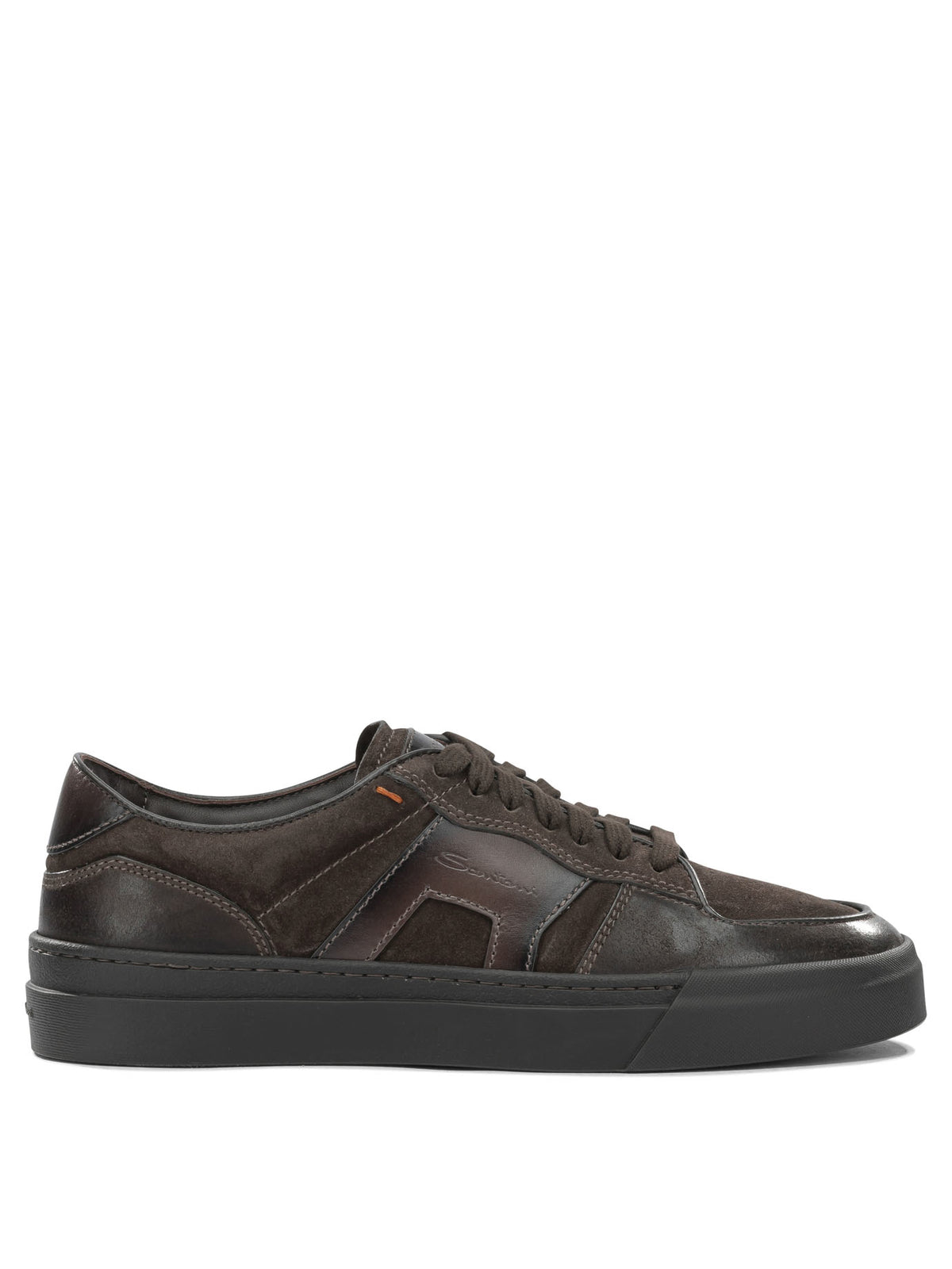 Santoni Low-top leather sneakers - Brown