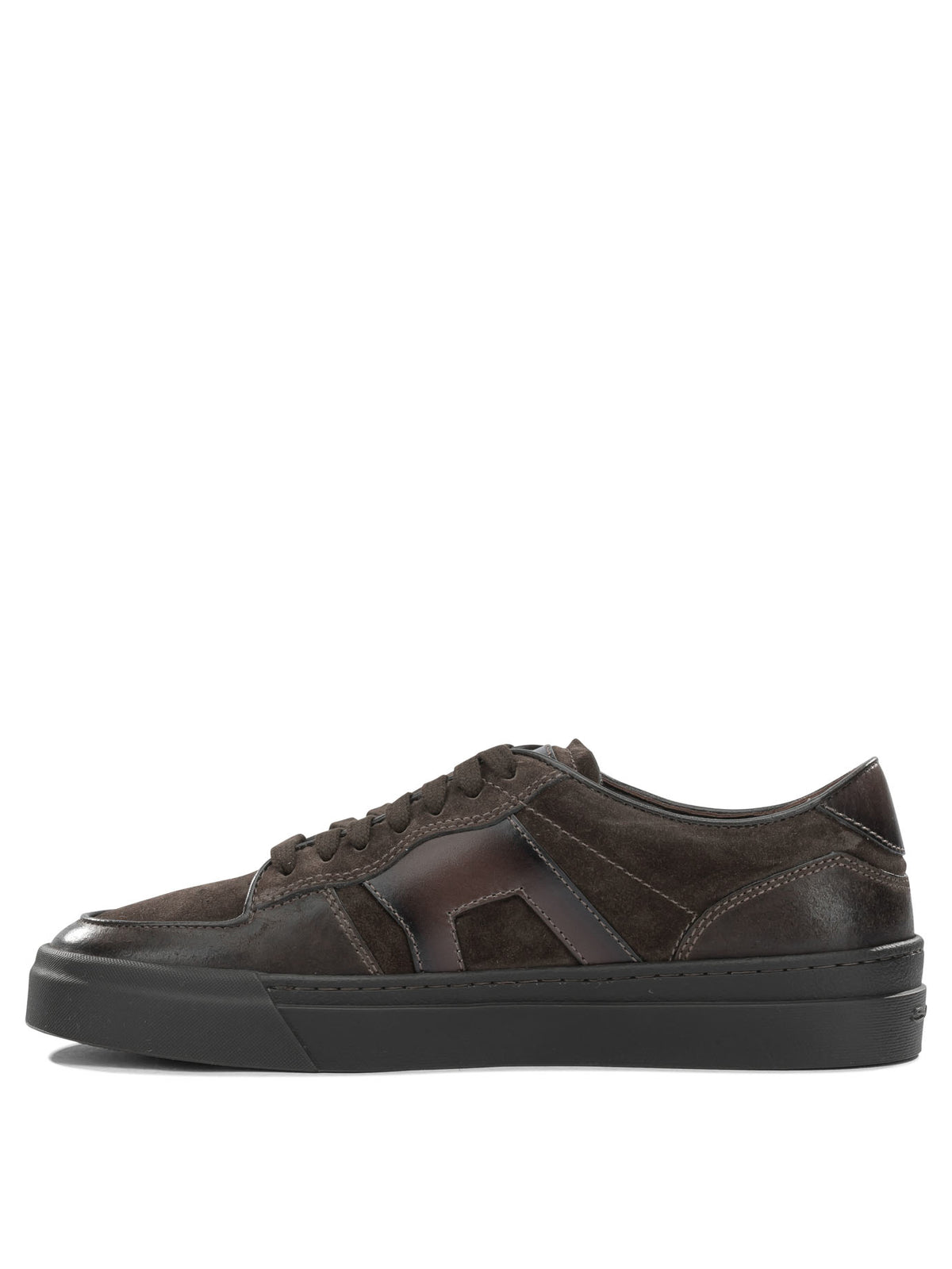 Santoni Low-top leather sneakers - Brown