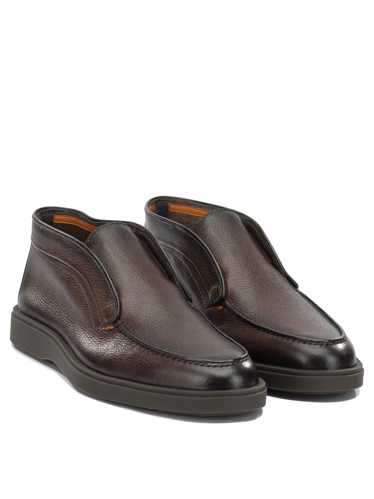 Santoni "Dragon" Loafers - Brown