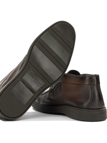 Santoni "Dragon" Loafers - Brown