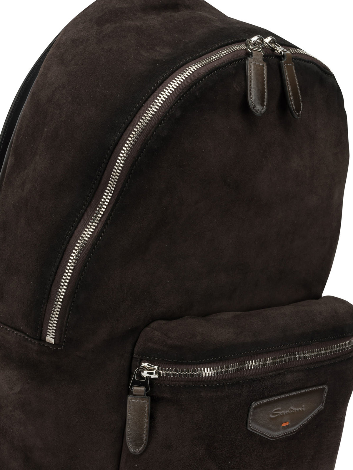 Santoni Casual suede backpack - Brown