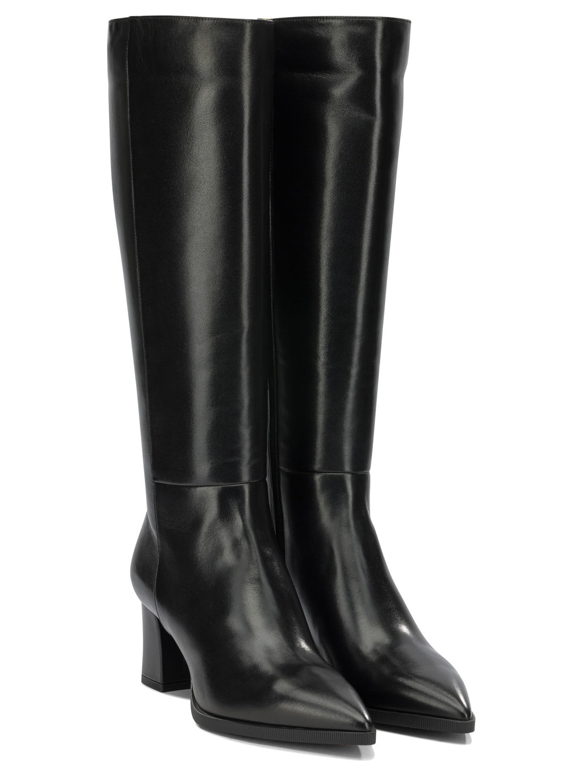 Santoni "Dyana 65MM" Knee-High Boots - Black