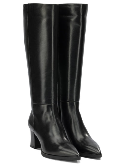 Santoni "Dyana 65MM" Knee-High Boots - Black