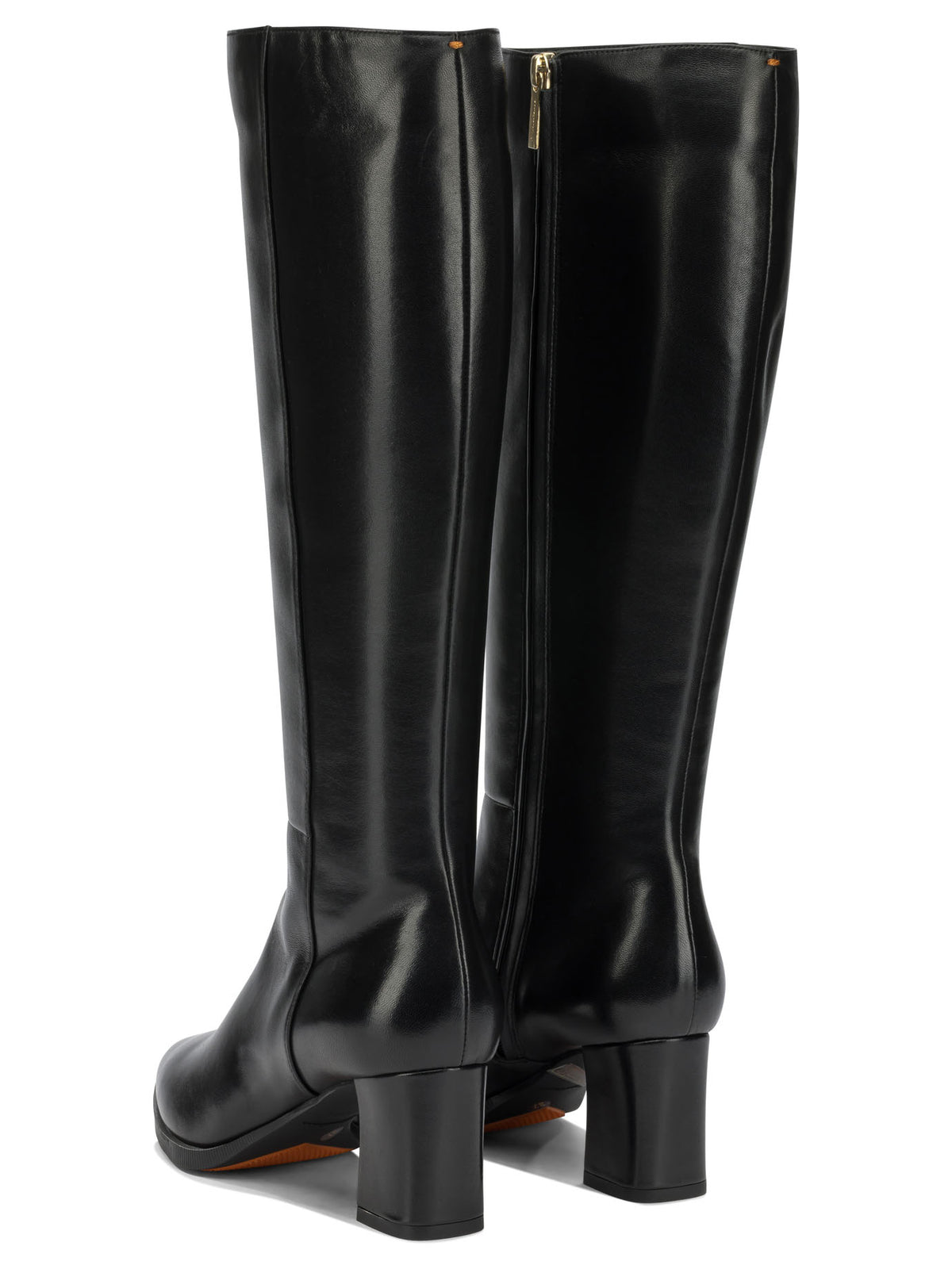 Santoni "Dyana 65MM" Knee-High Boots - Black