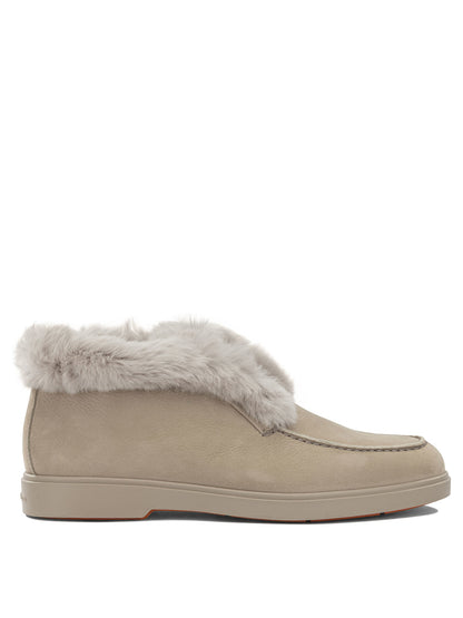 Santoni "Fortune" Loafers - Beige
