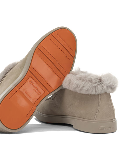 Santoni "Fortune" Loafers - Beige